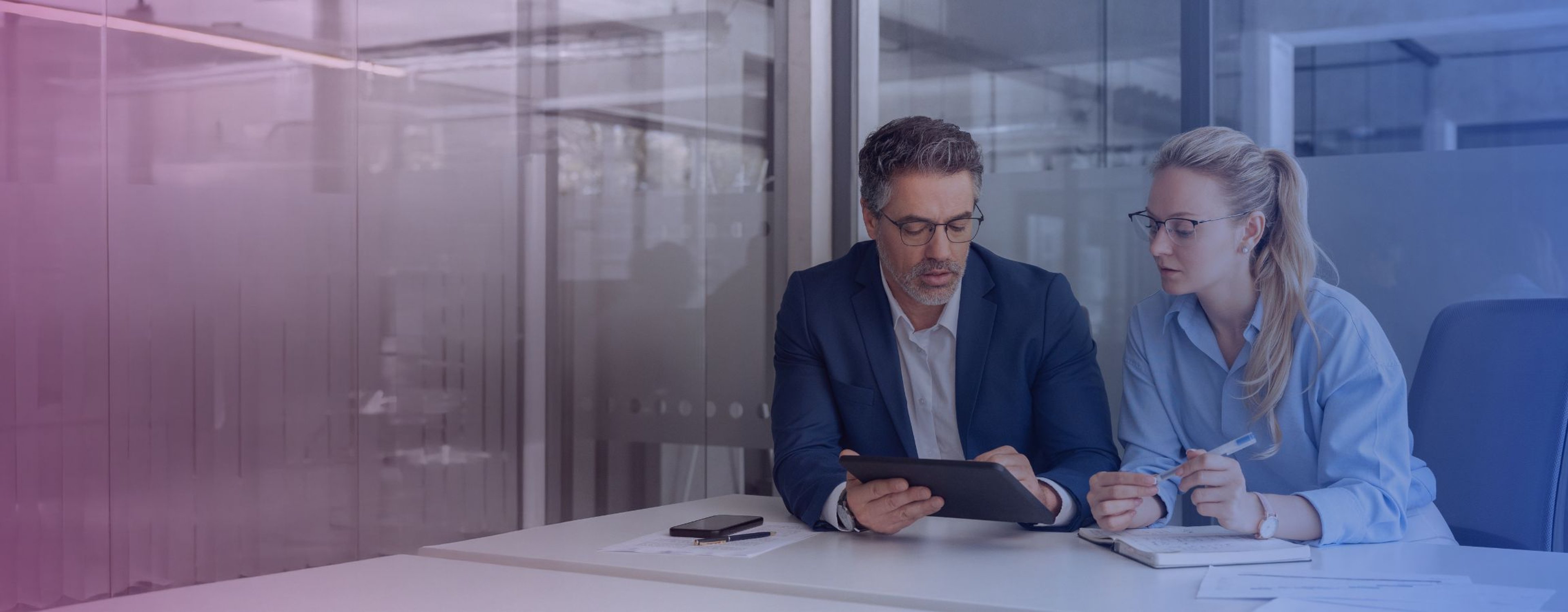 Business employees in a discussion